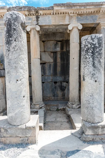 Vista Dos Pilares Romanos Nas Ruínas Éfeso Selcuk Izmir Turquia — Fotografia de Stock