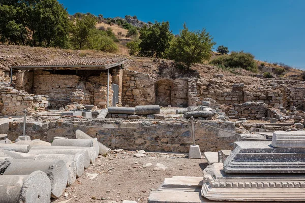Veduta Generale Delle Rovine Marmo Nella Storica Città Antica Efeso — Foto Stock