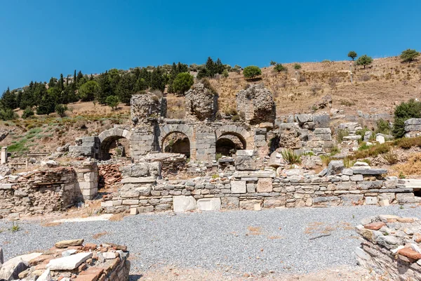 Bagno Vario Presso Antiche Rovine Efeso Città Antica Storica Selcuk — Foto Stock