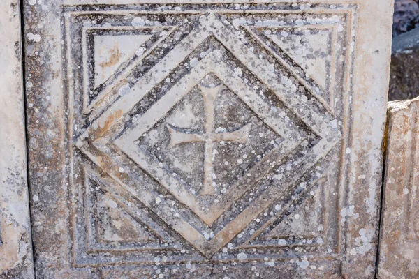 Marble Reliefs Ephesus Historical Ancient City Selcuk Izmir Turkey — Stock Photo, Image