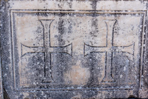 Μαρμάρινα Ανάγλυφα Στην Ιστορική Αρχαία Πόλη Εφέσου Σελτσούκ Σμύρνη Τουρκία — Φωτογραφία Αρχείου