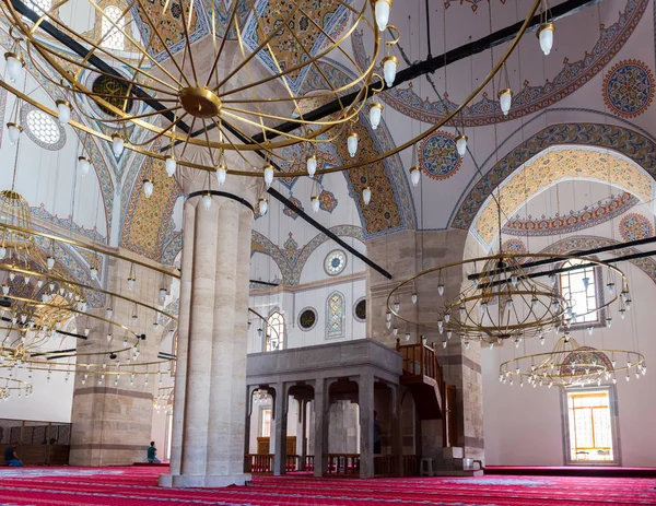 Gente Visita Moschea Selimiye Konya Turchia Agosto 2017 — Foto Stock