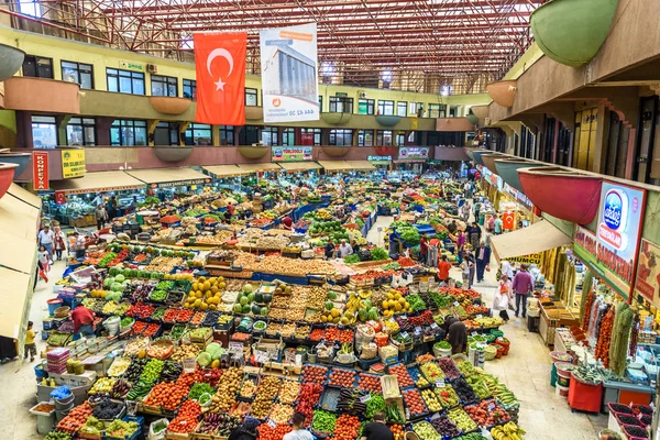 Κάτοψη Του Δημοφιλούς Melike Hatun Παζάρι Kadinlar Pazari Women Bazaar — Φωτογραφία Αρχείου