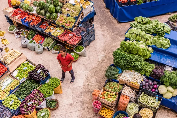 Κάτοψη Του Δημοφιλούς Melike Hatun Παζάρι Kadinlar Pazari Women Bazaar — Φωτογραφία Αρχείου