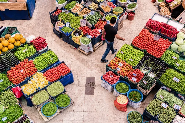 Κάτοψη Του Δημοφιλούς Melike Hatun Παζάρι Kadinlar Pazari Women Bazaar — Φωτογραφία Αρχείου