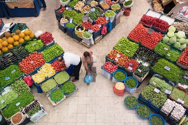 Κάτοψη Του Δημοφιλούς Melike Hatun Παζάρι Kadinlar Pazari Women Bazaar — Φωτογραφία Αρχείου