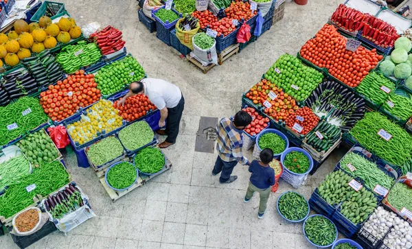 Κάτοψη Του Δημοφιλούς Melike Hatun Παζάρι Kadinlar Pazari Women Bazaar — Φωτογραφία Αρχείου