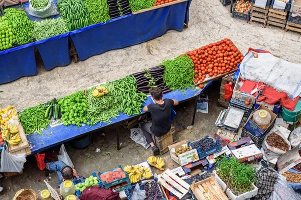 Κάτοψη Του Δημοφιλούς Melike Hatun Παζάρι Kadinlar Pazari Women Bazaar — Φωτογραφία Αρχείου