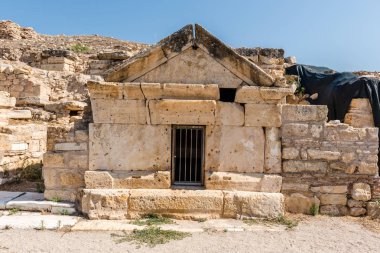 Antik Yunan City Hierapolis, Pamukkale, Türkiye St.Philip Türbesi.