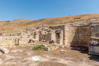 Sekizgen banyo binalarda, Hierapolis, Pamukkale, Türkiye. UNESCO Dünya Mirası.