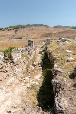 Hierapolis, Pamukkale, Türkiye antik kalıntılar. UNESCO Dünya Mirası