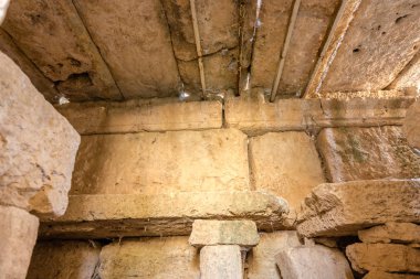 Gladyatörler antik mezarlar Hierapolis Pamukkale, Türkiye'de iç. UNESCO Dünya Mirası