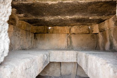 Bir antik mezarlar Hierapolis kuzey nekropol Pamukkale, Türkiye'de iç. UNESCO Dünya Mirası