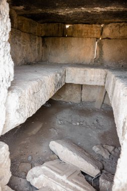 Bir antik mezarlar Hierapolis kuzey nekropol Pamukkale, Türkiye'de iç. UNESCO Dünya Mirası