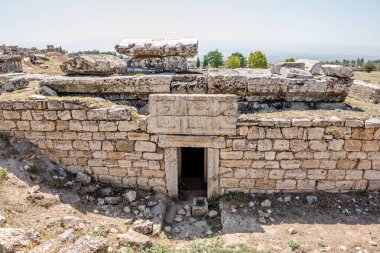 Hierapolis Pamukkale, Türkiye'de antik mezarlar gladyatörleri. UNESCO Dünya Mirası