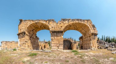 Hierapolis, Pamukkale, Türkiye antik kalıntılar. UNESCO Dünya Mirası