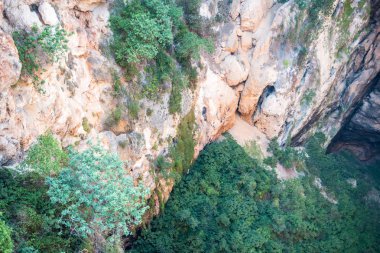 Silifke İlçesi, Mersin Türkiye'de bulunan hell(cehennnem) pit hava iç görünüm.