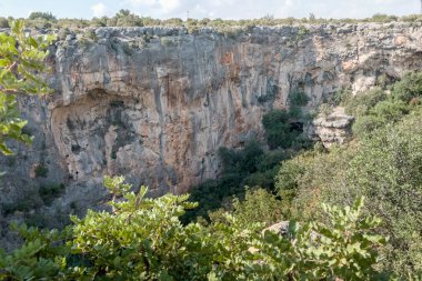 Cennetin uçurum hava iç görünüm Silifke, Mersin Türkiye semtinde.