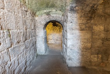 Byzantine.Silifke,Mersin,Turkey harap tarihi kilisesi Aya Tekla yeraltı mağara Kilisesi olarak da bilinen Saint Aya Ayatekla, Aya Thekla, iç kısmıdır.