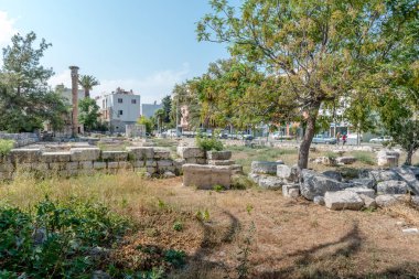 Antik Roma kalıntıları, Tapınak, Jüpiter Müzesi Silifke,Mersin,Turkey.During içinde yer alan Bizans İmparatorluğu Dönemi, tapınağın bir kiliseye dönüştürüldü