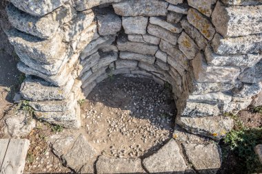  Kalıntıları antik efsanevi şehir, Troy, Çanakkale, Türkiye