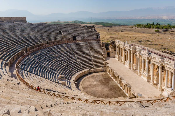Vista Panorámica Alta Resolución Del Teatro Antiguo Ciudad Griega Antigua — Foto de Stock