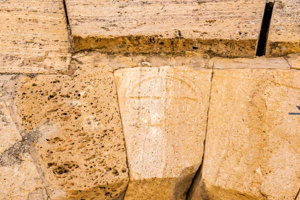 Знак Мартирионе Святого Филиппа Древние Руины Иераполисе Памуккале Турция Всемирное — стоковое фото