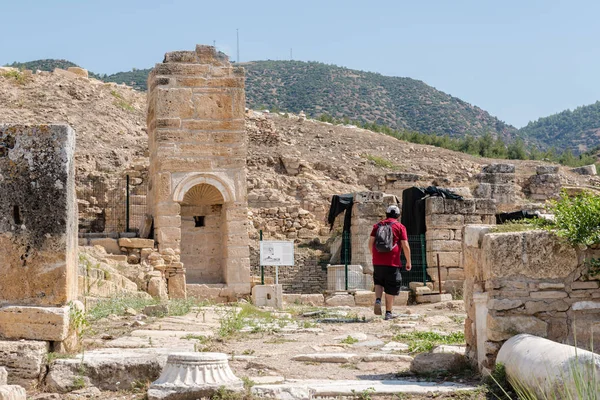 Tumba San Felipe Aghiasma Fuente Santuario Antigua Ciudad Griega Hierápolis — Foto de Stock