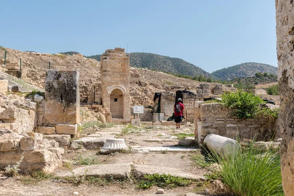 Tumba San Felipe Aghiasma Fuente Santuario Antigua Ciudad Griega Hierápolis — Foto de Stock