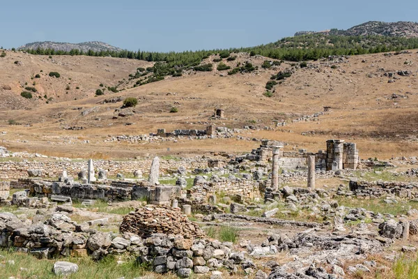 Antiguas Ruinas Hierápolis Pamukkale Turquía Patrimonio Mundial Unesco — Foto de Stock