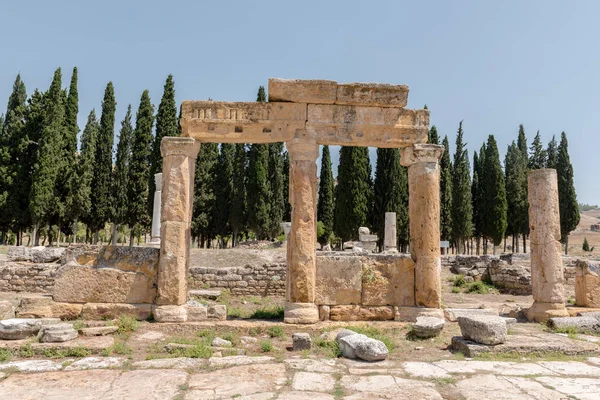 Antiche Rovine Hierapolis Pamukkale Turchia Patrimonio Mondiale Unesco — Foto Stock