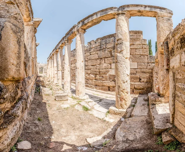 Vista Panorámica Latrine Baño Calle Frontinus Cerca Agora Restos Romanos —  Fotos de Stock