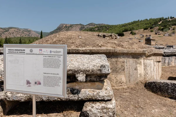 Tumulus Hierapolis Északi Temető Pamukkale Törökország Unesco Világ Heritage Augusztus — Stock Fotó