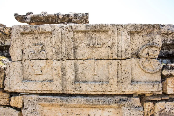 Ősi Sírok Gladiátorok Hierapolis Pamukkale Törökország Unesco Világörökség — Stock Fotó