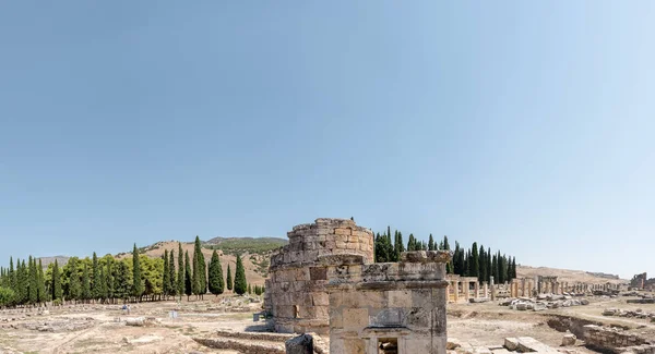 Poarta Bizantină Din Orașul Antic Hierapolis Din Pamukkale Turcia — Fotografie, imagine de stoc