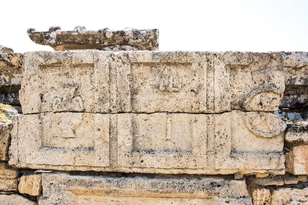 Starożytne Grobowce Gladiatorów Hierapolis Pamukkale Turcja Listę Światowego Dziedzictwa Unesco — Zdjęcie stockowe