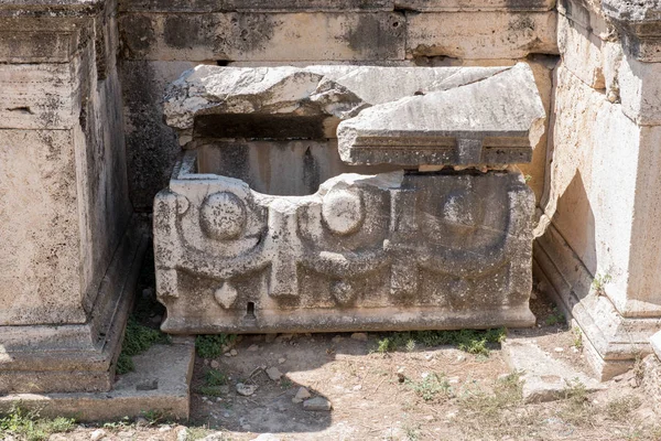 Ősi Sírt Hierapolis Pamukkale Törökország Unesco Világörökség — Stock Fotó