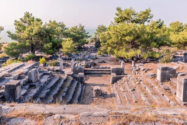 Вид Bouleuterion Стародавньої Грецької City Прієн Сік Айдин Туреччина — стокове фото