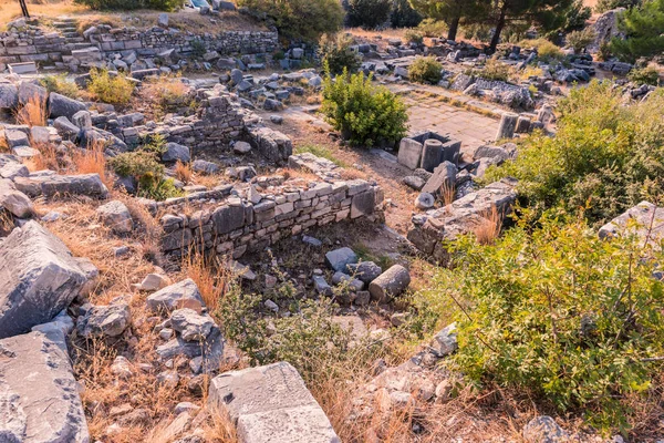 Ruins Agora Ancient Greek City Priene Soke Aydin Turkey — Stock Photo, Image