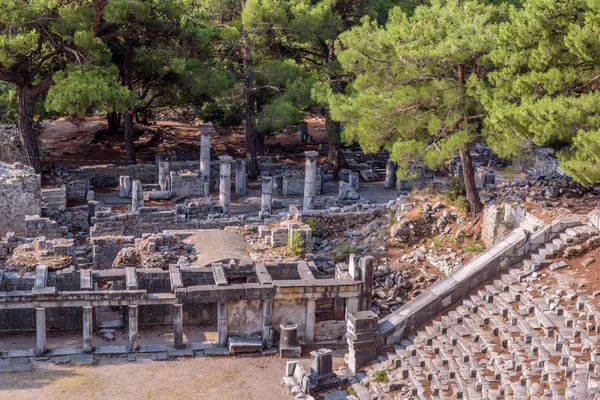 Ruins Ancient Theater Ancient Greek City Priene Soke Aydin Turkey — Stock Photo, Image