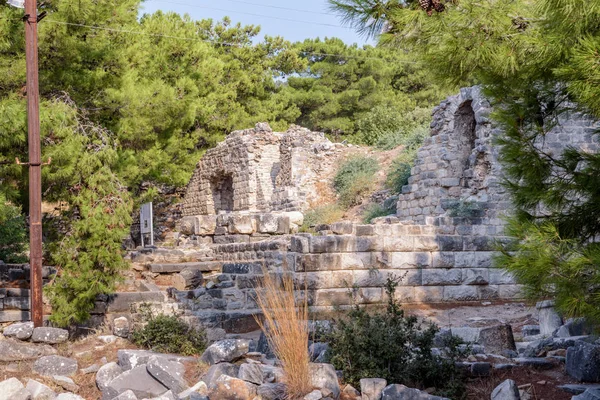 Complejo Termal Romano Antigua Ciudad Griega Priene Soke Aydin Turquía — Foto de Stock