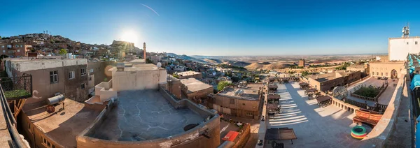 Hochauflösende Panorama Landschaft Blick Auf Die Alte Mardin Stadt Eine — Stockfoto