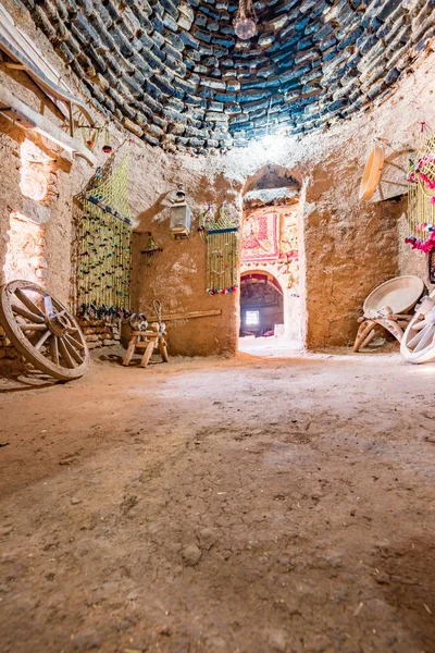 Внутрішній Вигляд Традиційних Вулик Бруд Цегла Пустелі Будинках Sanliurfa Туреччина — стокове фото