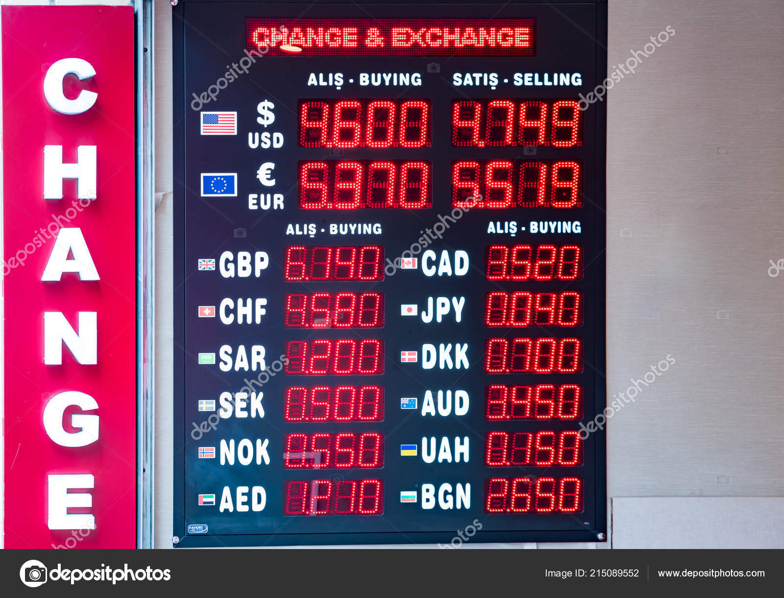 Turkish Lira Foreign Exchange Rates Displays Digital Led Display - 