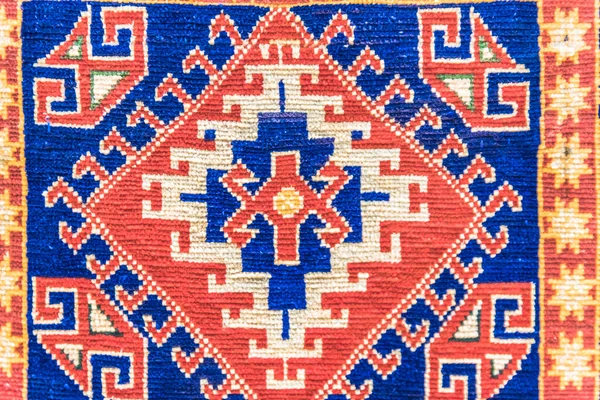 Handmade Woven Rug Tapestry Vintage Carpets Turkish Bazaar Traditional Turkey — Stock Photo, Image