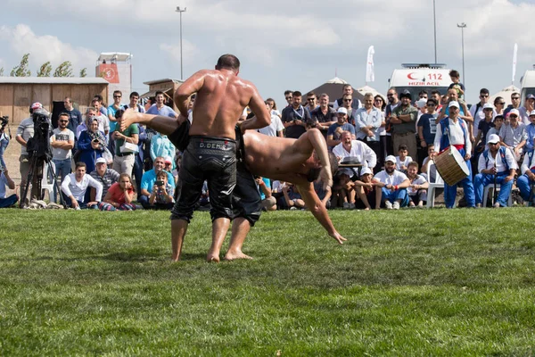 Azonosítatlan Olaj Birkózó Olaj Birkózás Adatok Yagli Más Néven Birkózás — Stock Fotó