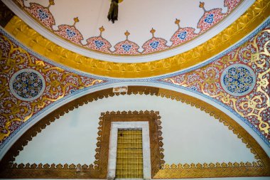 Tavan sünnet odası Topkapı Sarayı, bir büyük Müzesi hedef Istanbul,Turkey.11 Nisan 201 görünümünü