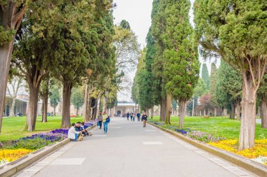 Topkapı Sarayı, bir büyük Müzesi hedef Istanbul,Turkey.11 Nisan 201 kimliği belirsiz kişi ziyaret
