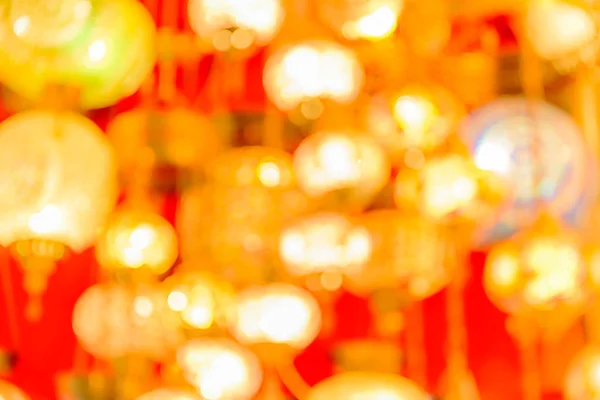 Rozmazané Tradiční Barevné Ručně Turecké Lampy Lucerny Visící Obchodě Suvenýry — Stock fotografie