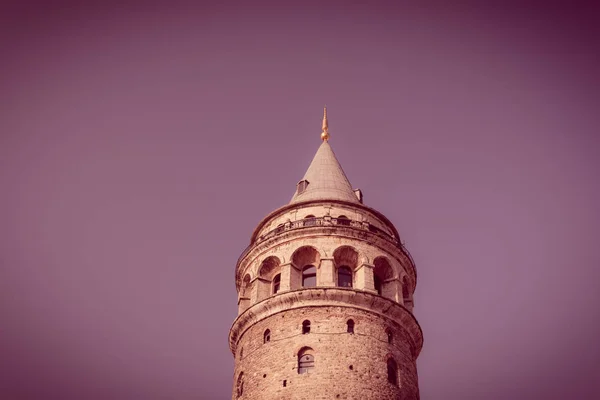 Pohled Galata Tower Turkish Galata Kulesi Nazývá Kristus Tower Janovské — Stock fotografie